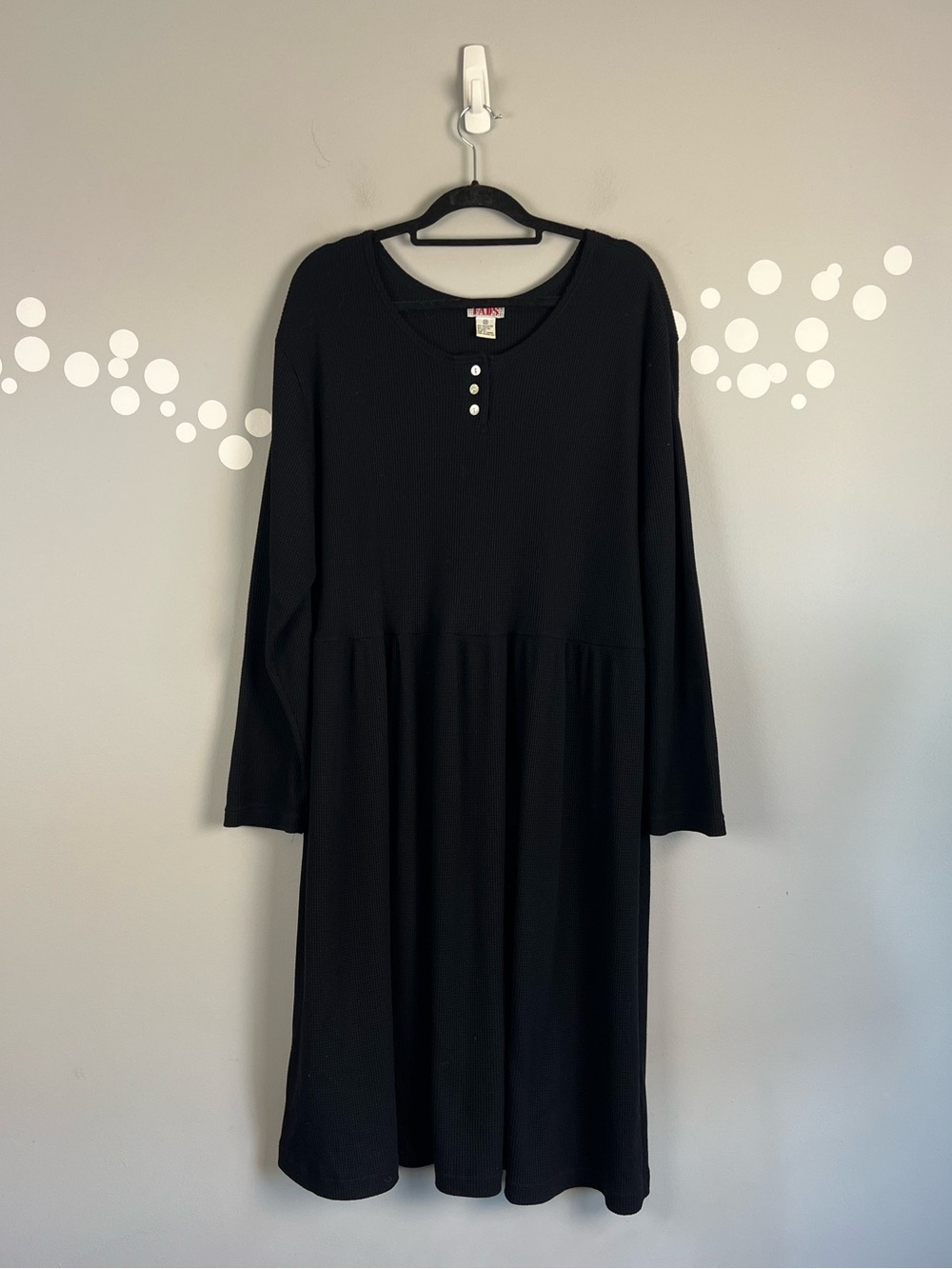 Black Long Sleeve Button-Front Women’s Dress